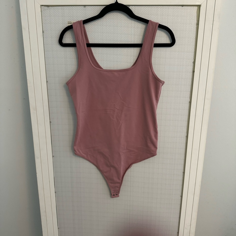 Abercrombie & Fitch Square Neck Mauve Bodysuit